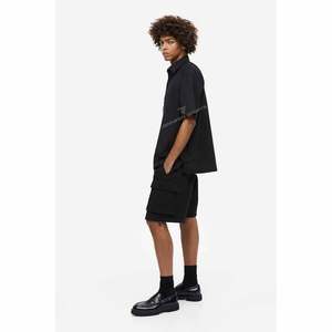 Short cargo décontracté confortable pour homme, logo brodé, 100% coton, tissu polaire respirant, écologique, côtés inférieurs - Product Image 6