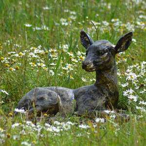 รูปปั้นกวางบรอนซ์สีทองแดง ราคาขายส่ง ของตกแต่งโบราณ รูปปั้นกวางเรนเดียร์ สำหรับบ้านไร่และอุปกรณ์สวน - Product Image 3