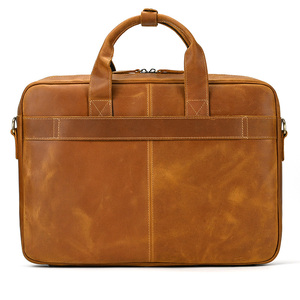 17.3 Business Handbag Genuine Leather Laptop Tote <b>Bag</b> Big Capacity Leather Male Shoulder <b>Bag</b> <b>Men</b> <b>Working</b> Briefcases Handbags - Product Image 5