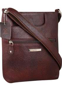 Bolsos cruzados elegantes hechos a mano de cuero genuino a la moda para mujer con cierre de cremallera Tamaño y capacidad personalizables - Product Image 3