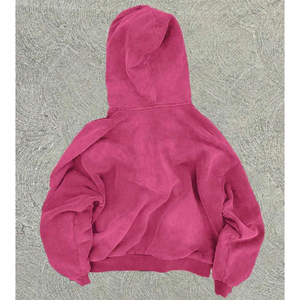 Unisex Pana 100% Algodón Sólido Invierno Oversize Grueso Pull Over Sudadera con capucha Logotipo frontal Cuello con capucha Hombres Mujeres - Product Image 2