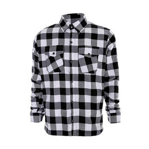 Chemise de motard en flanelle à carreaux blindée pour homme GK, respirante, % coton, coupe-vent, ignifuge, plusieurs poches de rangement, CE - Product Image 1