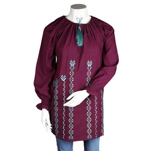 Kurti ample brodé pour femme - Violet - Product Image 2