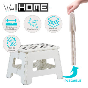 WELL HOME Sedia Pieghevole Multifunzionale 29x22x22 cm Portatile e Salvaspazio - Product Image 2