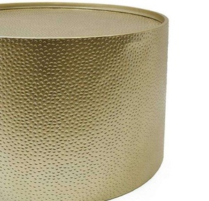 Table basse ronde martelée de conception unique avec placage en cuivre/laiton pour l'ameublement de maison - Product Image 2