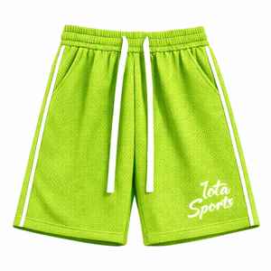 Shorts en maille 100 % polyester pour hommes, personnalisables avec logo, séchage rapide, respirants, taille élastique, haute qualité, été - Vente en gros IOTA SPORTS - Product Image 4