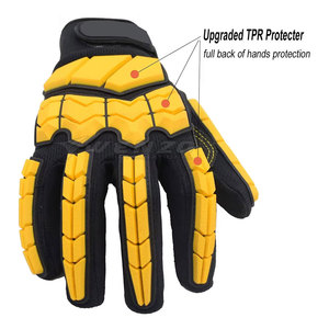 Pakistan Made High Quality Leather Impact Gloves with Adjustable <b>Wristlet</b> Cuff Breathable & Durable Customizable for Unisex Use - Product Image 4