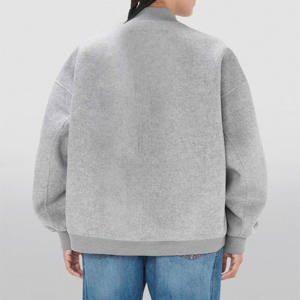 Chaqueta bomber de lana para hombre de alta calidad de fabricación personalizada OEM: Prendas de Vestir exteriores elegantes y cálidas para el invierno - Product Image 4