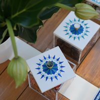 Boîte Cadeau Luxe Faite Main en Acrylique et Satin avec Broderie Florale Ange, Logo Personnalisé, ART INDIAIS EXOTIQUE pour Ramadan et Nouvel An