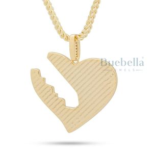 Conjunto de collar 'Key Love' de pareja | Joyas con colgante de llave de corazón a juego | Regalo romántico de moissanita estilo hip hop chapado en oro/plata - Product Image 3