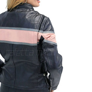 Chaqueta de Cuero para Motocicleta Hecha a Medida, Chaqueta de Cuero para Motocicleta para Mujer para Uso en Exteriores, MOQ Bajo - Product Image 6