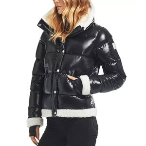 Chaqueta Acolchada Impermeable y Cortavientos para Mujer, Nueva Llegada, Colores Sólidos, Tela Estampada, Hecha a Medida, 100% Poliéster - Product Image 5