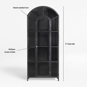 Vitrina de Almacenamiento de Vidrio Negro Premium, Madera de Mango Sólida, Moderna, Resistente al Agua, Ecológica, Duradera y Versátil para Cocina - Product Image 4