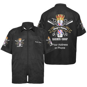 Uniforme profesional Barbar diseñado para comodidad y durabilidad con tela de alta calidad para uso en barbería y salón - Product Image 3