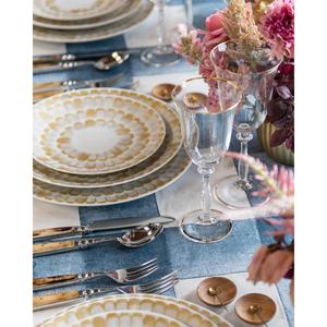 Ensemble de couverts en acier inoxydable au look élégant avec poignée en os anti-chocs pour la maison, la table à manger, la vaisselle et les couverts - Product Image 3