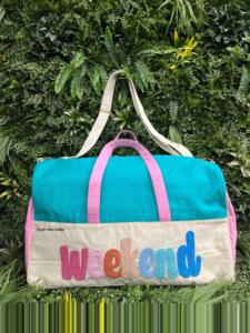 Sac de voyage en toile personnalisé de haute qualité, style vintage pour femme, sac de week-end, bagage, fermeture éclair à perles, pour la salle de sport, les sports - Product Image 2