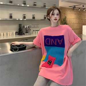 Vente en gros de manches amples imprimées sur mesure pour femmes T-shirts longs respirants à épaules tombantes fabricant du Bangladesh - Product Image 5