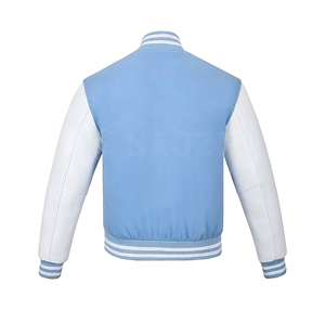 แจ็กเก็ตเบสบอลขนแกะและหนังแจ็กเก็ตบาสเก็ตบอลคุณภาพดี - Product Image 3