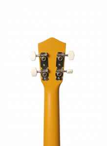 Ukulele soprano vintage SOLOBEAT Sunburst en acajou, 4 cordes en nylon, pour étudiants et débutants, finition vernie polie - Product Image 3
