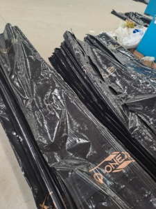 Tissu de maille multifonctionnel imperméable de bâche de PE de noir pur pur superbe - Product Image 4