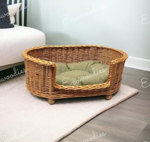 Beste Prijs Eco Vriendelijke Natuurlijke Slaap Ontspannende Rotan Dier Geweven Huisdier Gevlochten Hondenbed Handgemaakte Luxe Kat Hond Bed Voor Huisdieren - Product Image 2