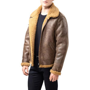 Chaqueta de Lona y Cuero Genuino de Moda 2026 para Hombre, Otoño Invierno, Casual, con Cremallera, Ecológica e Impermeable, Servicio OEM - Product Image 2