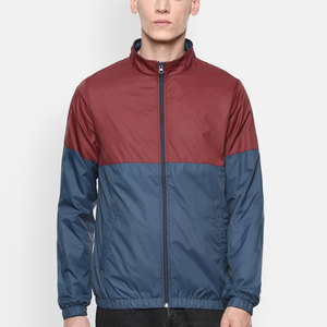 Meilleur tissu fait en polyester couleur bloquée hommes vestes col montant élégant couleur bloquée hommes vestes - Product Image 1