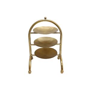 ที่ตั้งเค้กทรงกลม2ชั้นสไตล์ใหม่ทำจากไม้และโลหะพร้อมสีดำและสีทองสำหรับจัดแสดงในงานแต่งงานและงานเลี้ยงวันเกิด - Product Image 2