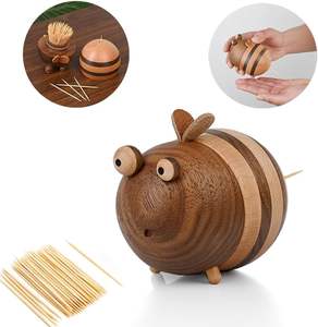 Simple Design <b>Toothpick</b> Dispenser Storage <b>Holder</b> Wooden <b>Toothpick</b> Box for Home Restaurant Cute Wooden <b>Toothpick</b> <b>Holder</b> - Product Image 5