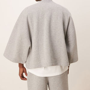 Conjunto de Camiseta y Pantalones Cortos de Dos Piezas para Hombre, de Poliéster/Algodón, de Secado Rápido, Estampado, Ropa Urbana Personalizable, Traje Casual para Hombre - Product Image 3