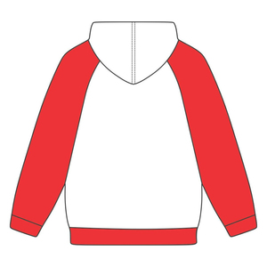 Sweat à capuche blanc KAP année de fondation, manches raglan rouges, mélange de coton, vêtements de fraternité grecque, Divine Nine HBCU Greek - Product Image 3