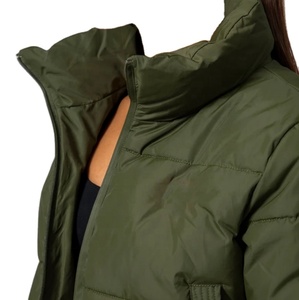 Manteau à bulles chaud d'hiver pour femmes recadrée légère à capuche rembourrée brillant épais tissu tricoté doudoune Plus Camouflage respirant - Product Image 4