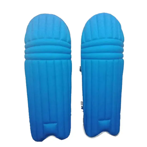 Protège-tibias de cricket bleus de haute qualité, personnalisables avec logo et couleur, équipement de protection pakistanais - Product Image 1