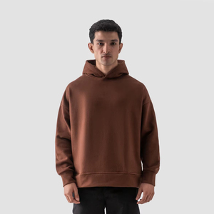 Custom Polyester/Cotton Logo Vintage Oversize Men Hood Heavy Fleece Knitted 320g High Quality No String Raglan Sleeve Boxy Fit - Product Image 1