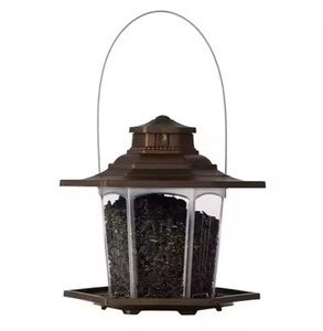 Alimentador colgante de semillas de pájaros, uso recubierto de polvo de Color gris para artículos de alimentación de aves en metal hecho a mano - Product Image 2