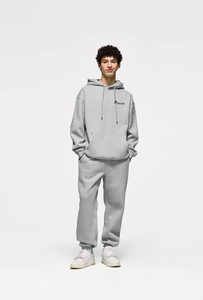 Ensemble de survêtement uni en molleton épais, sweat à capuche et pantalon de jogging, streetwear décontracté, vêtements de sport, broderie, prix bas, sweat à capuche zippé pour homme - Product Image 4