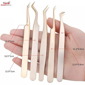 2025 vente chaude personnalisé votre propre conception de logo pince à cils pince à épiler en acier inoxydable extension de cils - Product Image 6