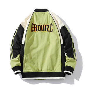 แจ็กเก็ตเบสบอลสำหรับผู้ชายเสื้อแจ็กเก็ตกันหนาวแบบลำลองปกตั้งมีหลายสี - Product Image 4