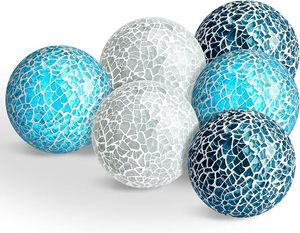 Esferas de Mosaico Modernas, Diseño Creativo, Bolas Decorativas de Vidrio para el Hogar, Adornos de Bolas Doradas, Decoración para el Hogar, para Regalos y Manualidades - Product Image 1