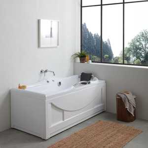 อ่างอาบน้ำอะคริลิคไฮโดรมาสสาจสำหรับคนถนัดขวา รุ่นหรูหรา ยี่ห้อ DORIS WHITE - Product Image 1
