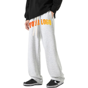 Pantalones Deportivos Masculinos, Estilo Casual, Logotipo Personalizado OEM, Peso Medio, Anti-Pilling, con Cordón Ajustable, Diseño con Salpicaduras de Pintura Blanqueada - Product Image 5