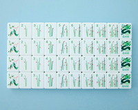 Ensemble de Mahjong automatique personnalisable de 166 pièces de haute qualité, acrylique empilé de luxe et matériaux en bois et verre