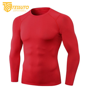 Jogging Wear Men's Gym Sports Summer Short Sleeve Compression <b>T</b>-<b>Shirt</b> Running Clothes Yoga Fitness <b>Tight</b> Active Top for Men - Product Image 1
