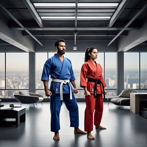 Uniforme de Karate de algodón 100% de alta calidad, traje de Judo para hombres para entrenamiento de artes marciales, para boxeo de Karate y otros deportes - Product Image 3