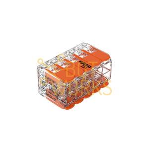 Morsettiera a molla 221420 con 12 porte, 600V 120A, copertura in plastica trasparente e base arancione - Nuova - Product Image 1