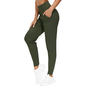 Pantalon de jogging ample personnalisé avec logo, taille haute, en molleton pour femme, respirant, style hip-hop avec décoration en dentelle pour l'hiver - Product Image 1