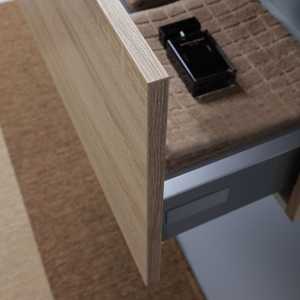 Matte Black Sink 60cm Natural Oak Wall-Hung Bathroom <b>Vanity</b> <b>Unit</b> Shanghai Collection - Product Image 5