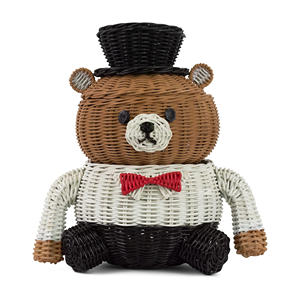 Accesorios para productos de bebé, cestas de mimbre sostenibles, cestas con forma de animales, contenedores de almacenamiento para niños - Product Image 2