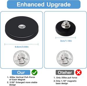 Imanes Recubiertos de Goma Permanentes con Fuerza de Tracción de 30 kg, Soporte Magnético para Techo Starlink, Soldadura Fuerte, Kit de Internet Starlink Satelital - Product Image 2