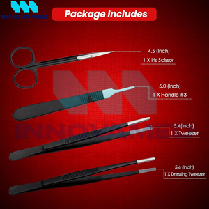 Nouveauté : Kit de pratique de suture manuelle pour étudiants en médecine, ensemble complet d'outils de suture, coussin de pratique de suture, matériaux de haute qualité - Product Image 2